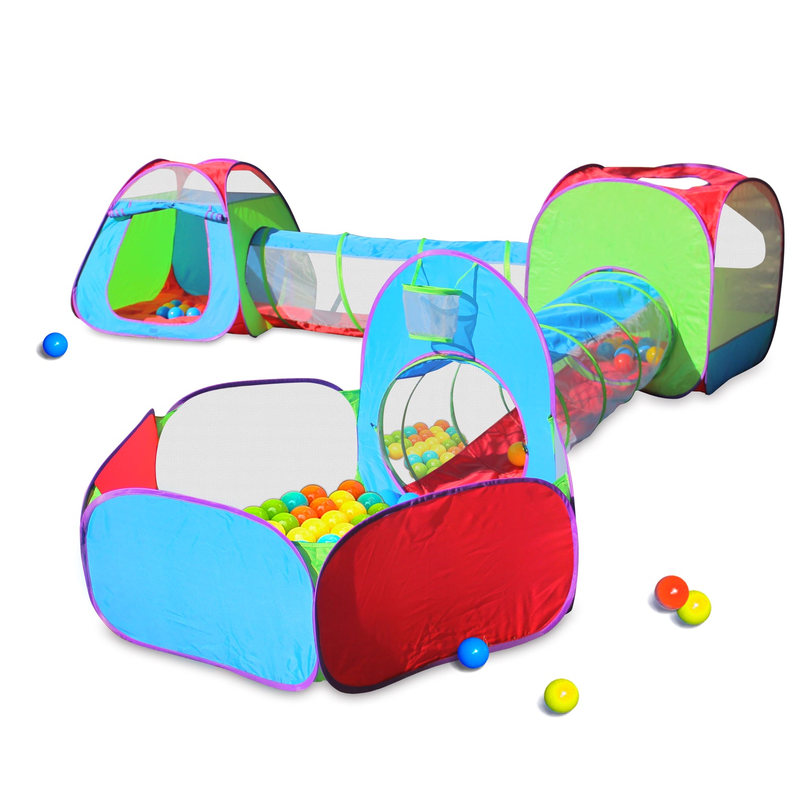 5-in-1 Pop up Play Tent and Tunnel Set - Unlimited Adventures for Kids