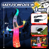 12 FT Halloween Inflatable Ghost, Huge Scary Spooky Design with Built-in LEDs, Outdoor Yard Decoration