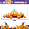 8.7 FT Long Halloween Inflatable Pumpkins, 7 Cute Patch with Built-in LEDs, Outdoor Yard Decoration