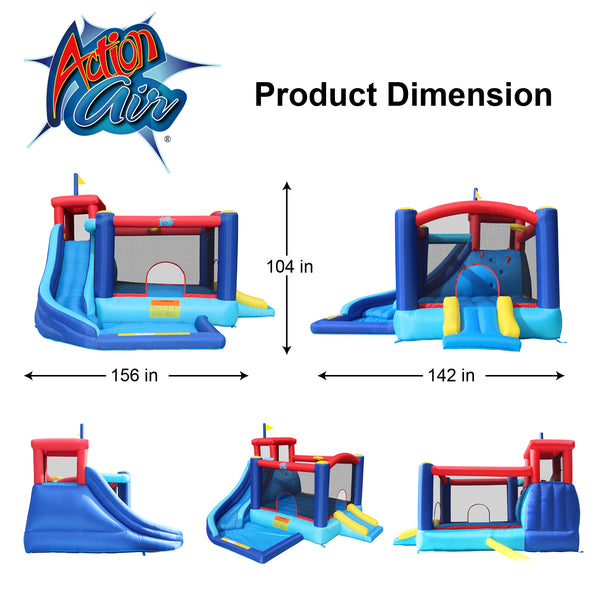 Action Air Bounce House with Slide and Big Bouncy Area