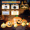 8.7 FT Long Halloween Inflatable Pumpkins, 7 Cute Patch with Built-in LEDs, Outdoor Yard Decoration