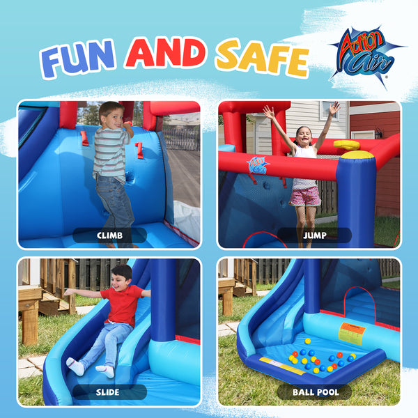 Action Air Bounce House with Slide and Big Bouncy Area