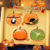 8.7 FT Long Halloween Inflatable Pumpkins, 7 Cute Patch with Built-in LEDs, Outdoor Yard Decoration