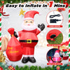 8 FT Inflatable Christmas Santa with Red Gift Sack – Built-in LED Weatherproof Holiday Yard Decoration for Festive Indoor & Outdoor Display