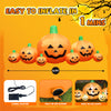 8.7 FT Long Halloween Inflatable Pumpkins, 7 Cute Patch with Built-in LEDs, Outdoor Yard Decoration